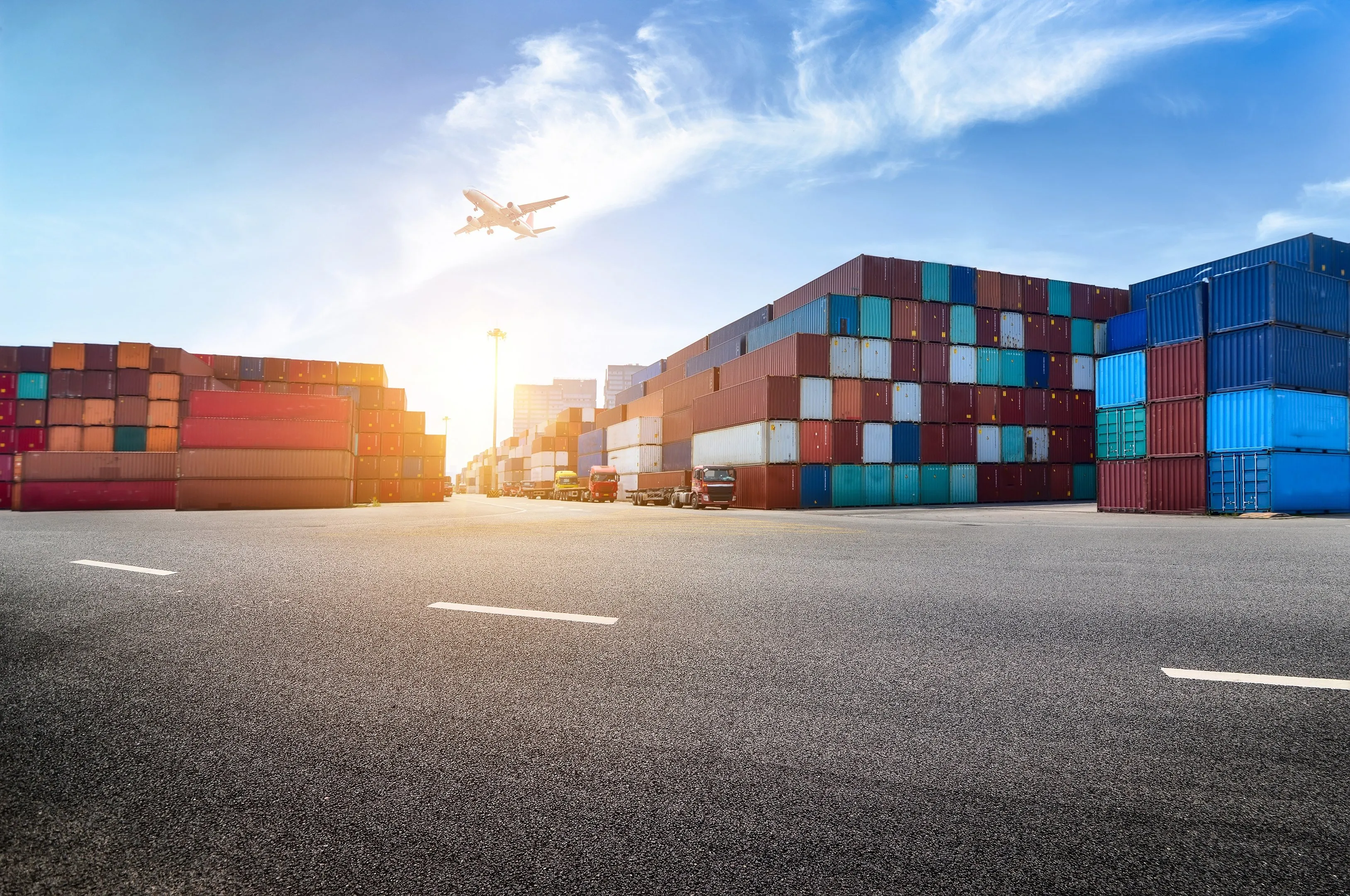 Container port and logistics yard